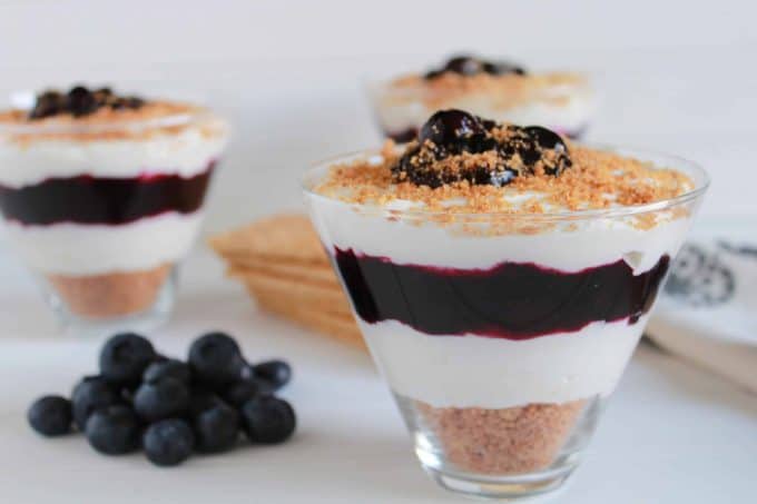 Blueberry Cheesecake Parfaits - Celebrating Sweets