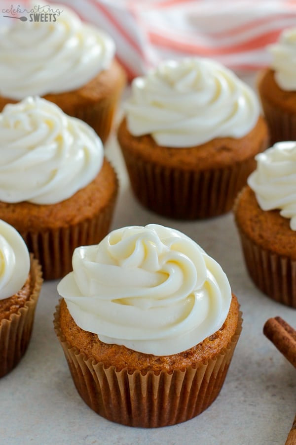 Pumpkin Cupcakes With Maple Frosting Celebrating Sweets