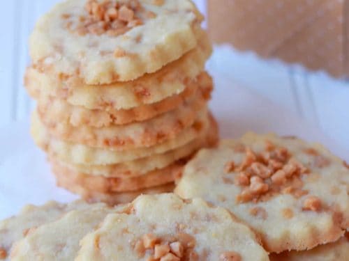 Toffee Shortbread Cookies Celebrating Sweets