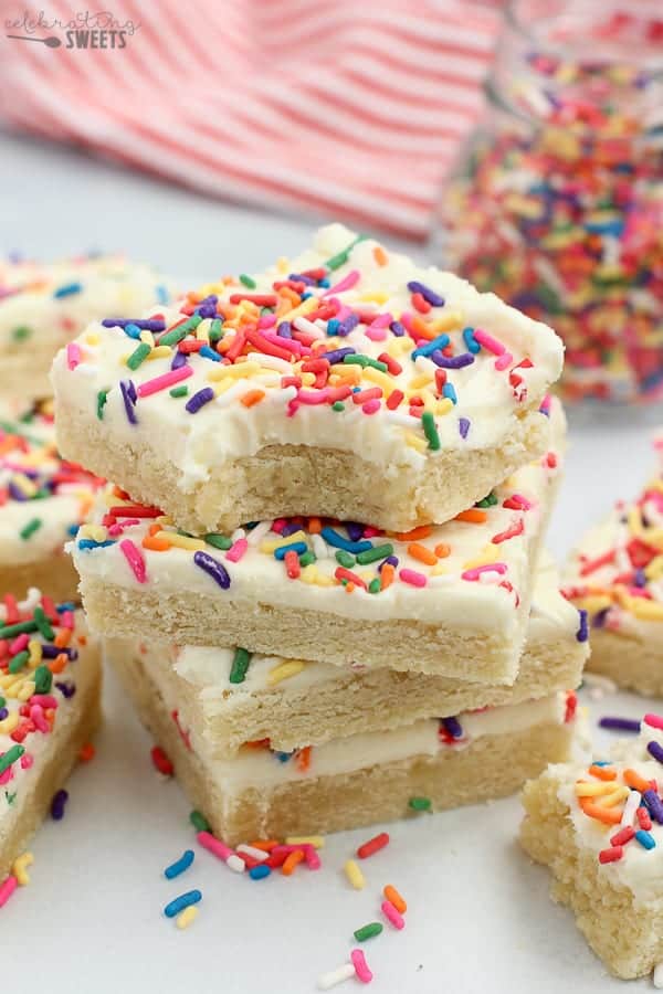 Sugar Cookie Bars - Celebrating Sweets