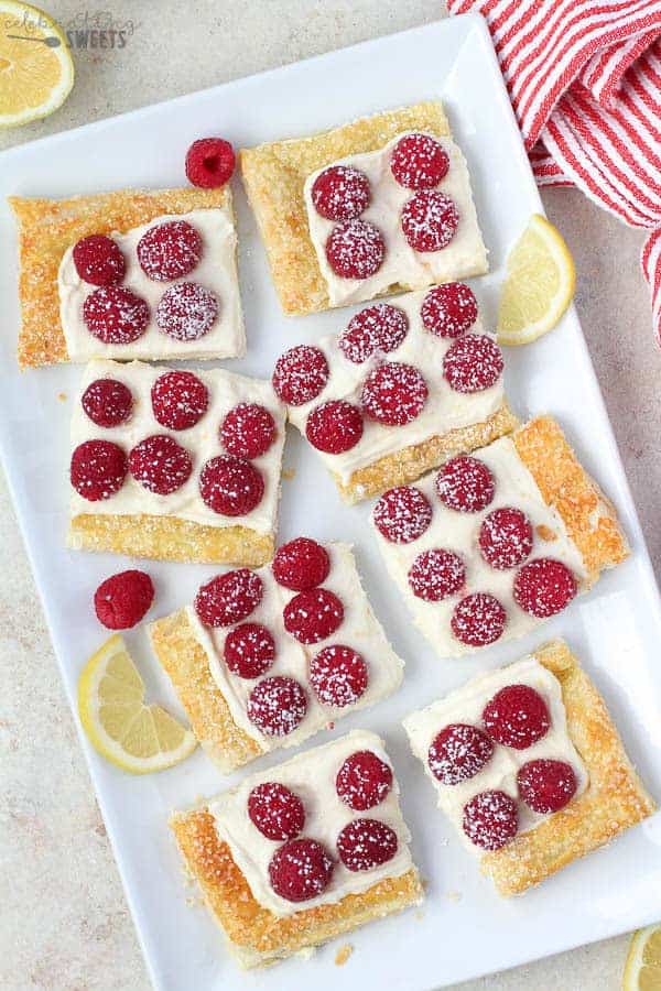 Raspberry and cream tart