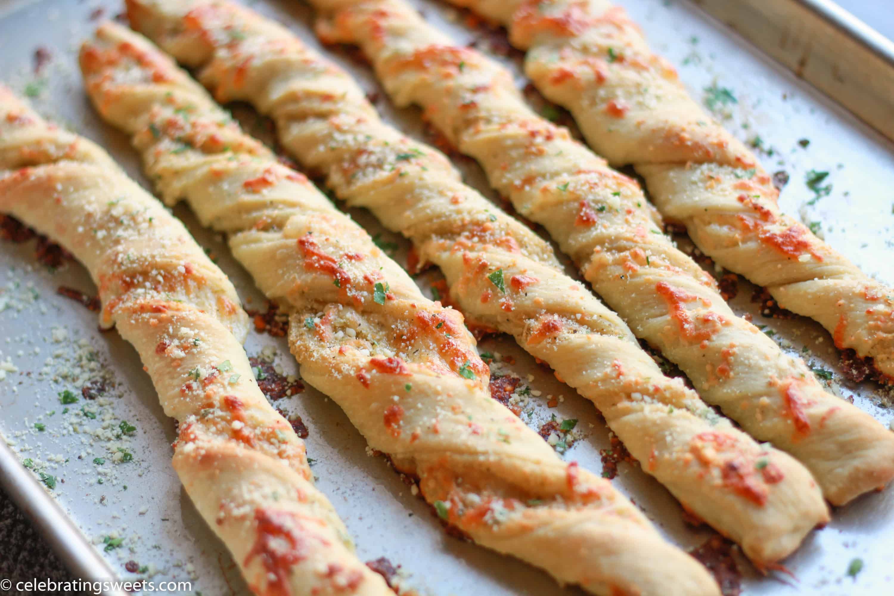 Cheesy Breadsticks Celebrating Sweets, Round Table Garlic Twists Calories