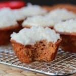 Light Carrot Cake Cupcakes with Cream Cheese Frosting