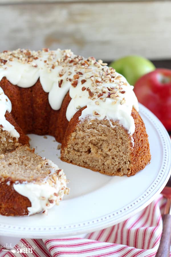 Apple Bundt Cake {Cream Cheese Frosting} - Two Peas & Their Pod