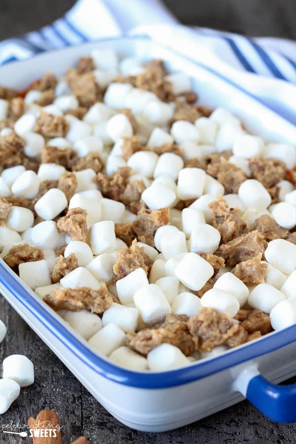 Sweet Potato Casserole with Marshmallows and Streusel - Celebrating Sweets