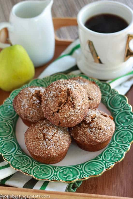 Gingerbread Pear Muffins - celebrating Sweets