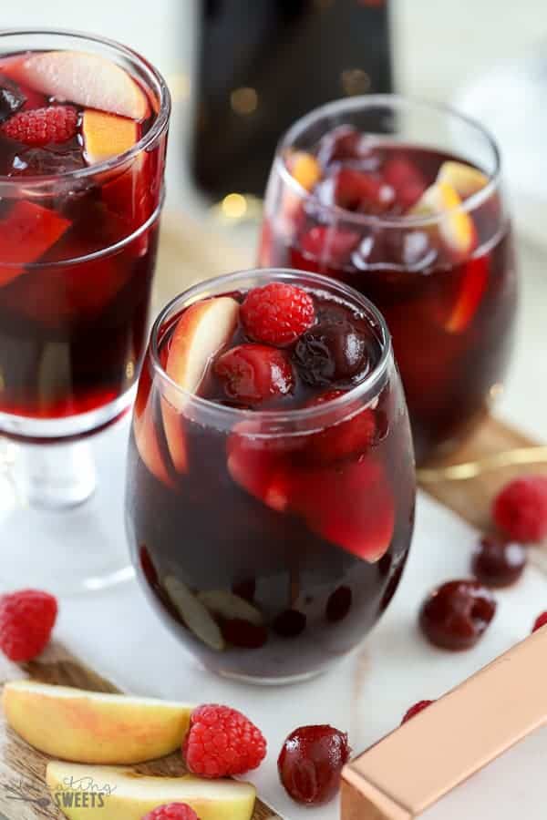 Cherry Red Wine Sangria - Celebrating Sweets