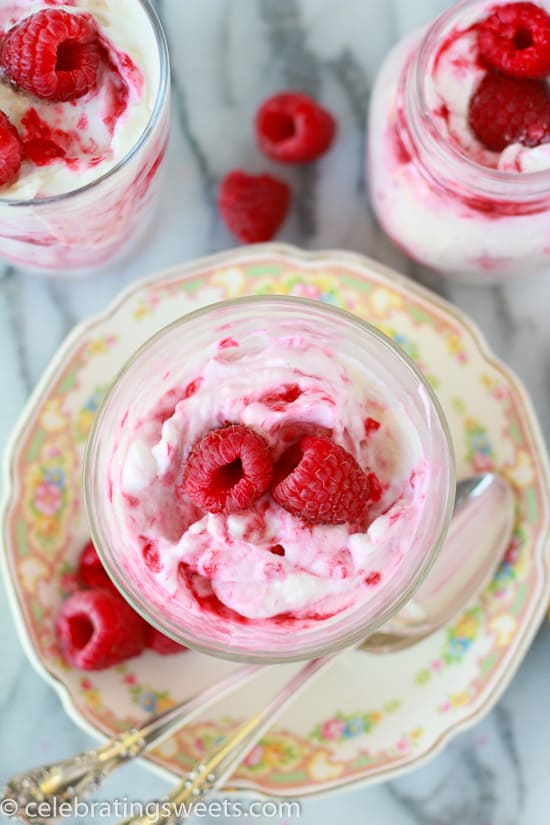 Rhubarb Raspberry Fool - Celebrating Sweets