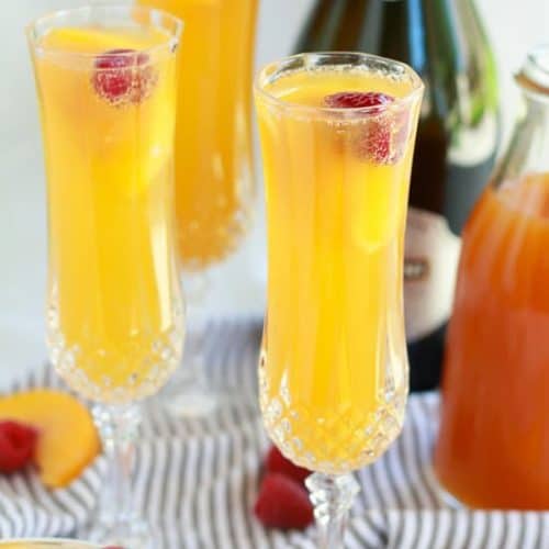 Peach Mimosas - Spoonful of Flavor