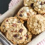 Maple Oatmeal Cookies - Soft and chewy oatmeal cookies with a subtle maple flavor. Add your favorite mix-ins! This cookie dough freezes beautifully so that you can have freshly baked cookies anytime!