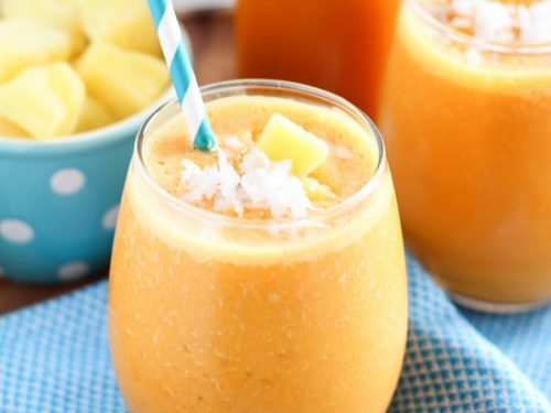 Pineapple Carrot Smoothie - Celebrating Sweets