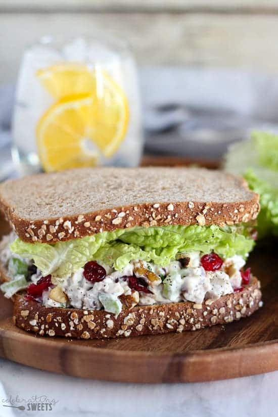 Meal Prep Cranberry Walnut Chicken Salad {GF, Low Cal} - Skinny