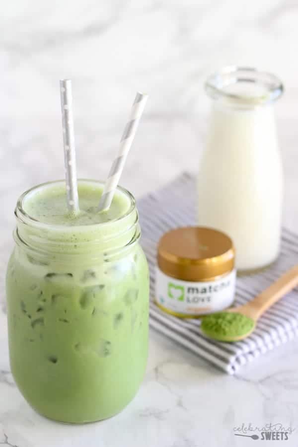 Healthy Delicious Iced Matcha Latte Celebrating Sweets