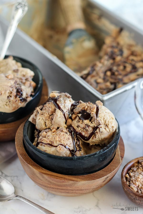 Coffee Ice Cream Recipe with Toffee and Fudge ...