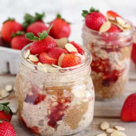 Strawberry Overnight Oats - Celebrating Sweets