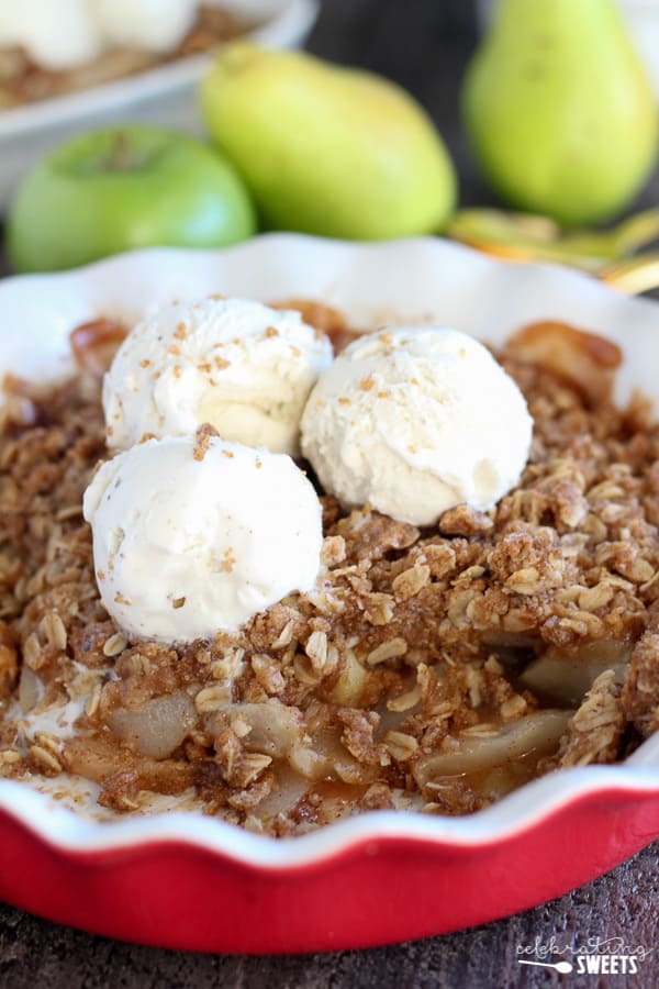 Apple Pear Crisp - Celebrating Sweets