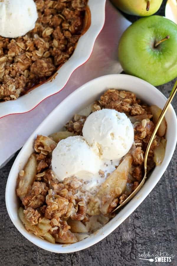 Apple Pear Crisp - Celebrating Sweets