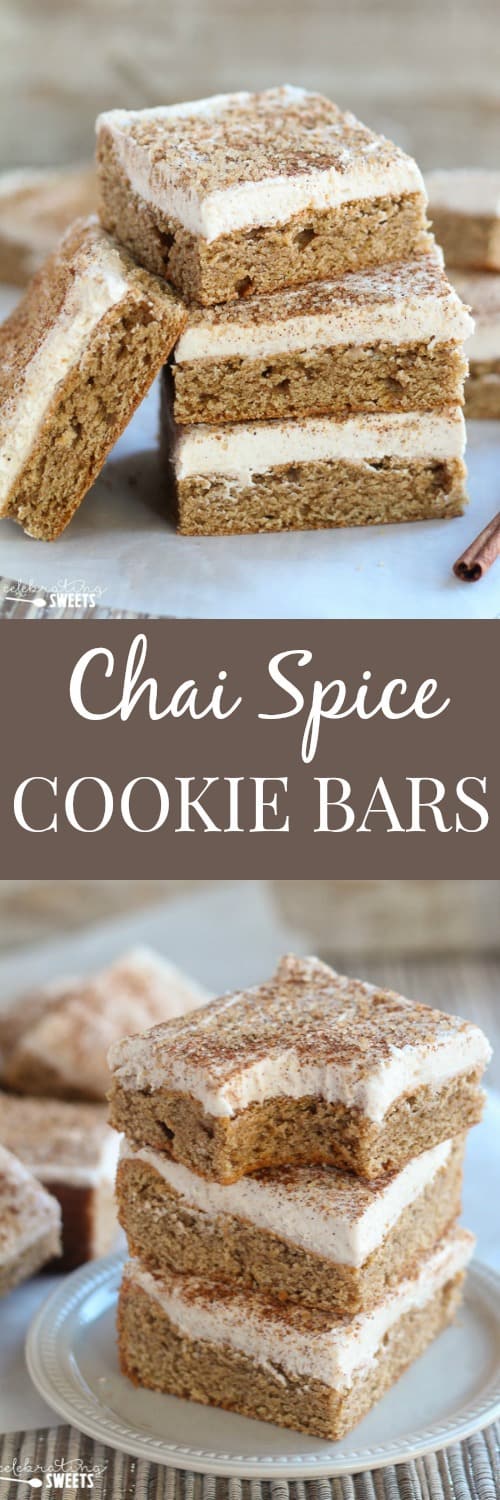 Chai Spice Cookie Bars - Celebrating Sweets