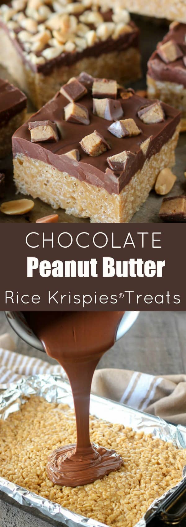 Chocolate Peanut Butter Rice Krispies Treats