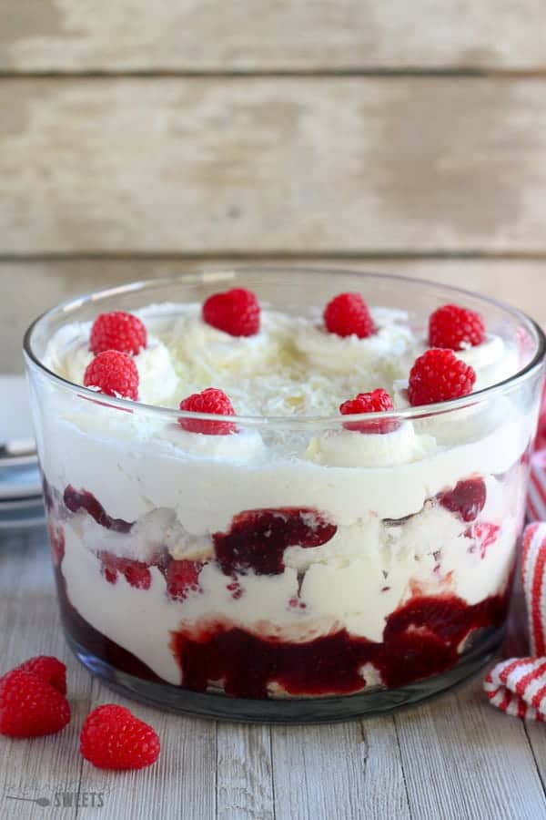 White Chocolate Raspberry Trifle