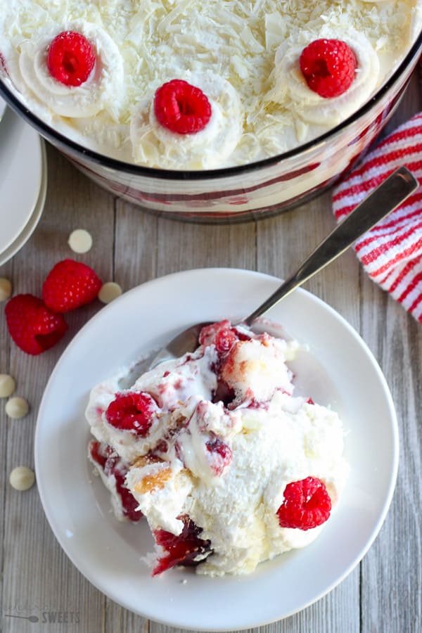 White Chocolate Raspberry Trifle