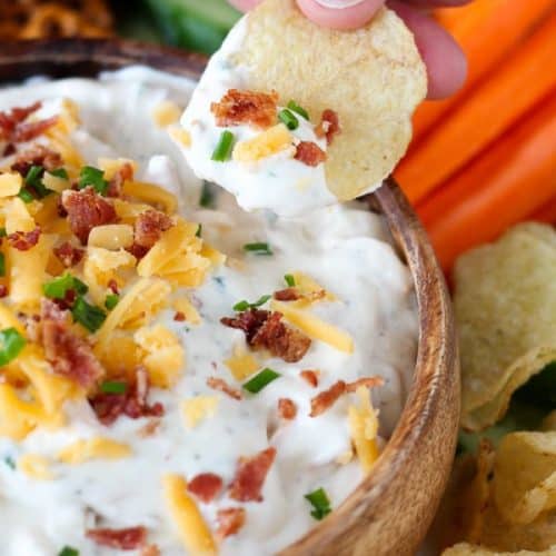 Loaded Baked Potato Dip - Celebrating Sweets