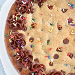 Easy Skillet Cookie {two sizes} - Celebrating Sweets