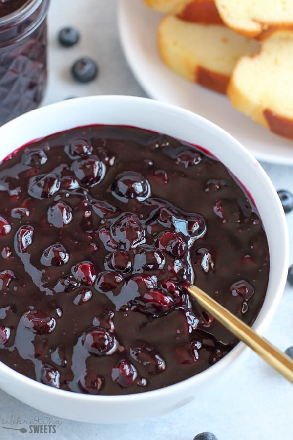 Bowl of Blueberry Sauce.
