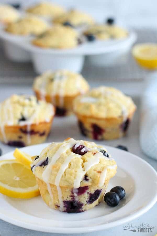 Lemon Blueberry Muffins - Celebrating Sweets