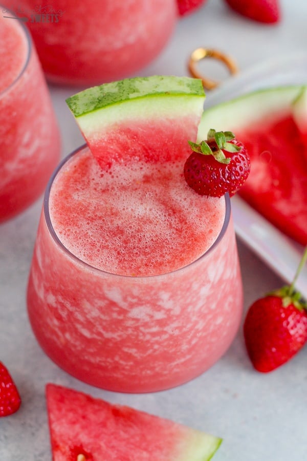 Frosé Wine Slushie in a glass.