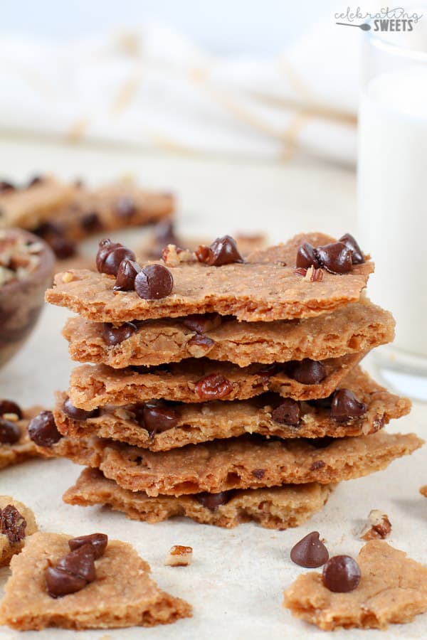Chocolate Chip Cookie Brittle with Pecans 