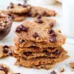 Stack of Chocolate Chip Cookie Brittle