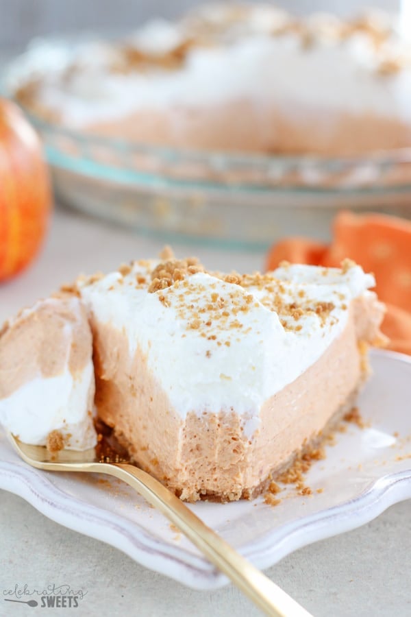 Cream Cheese Pumpkin Pie - Celebrating Sweets