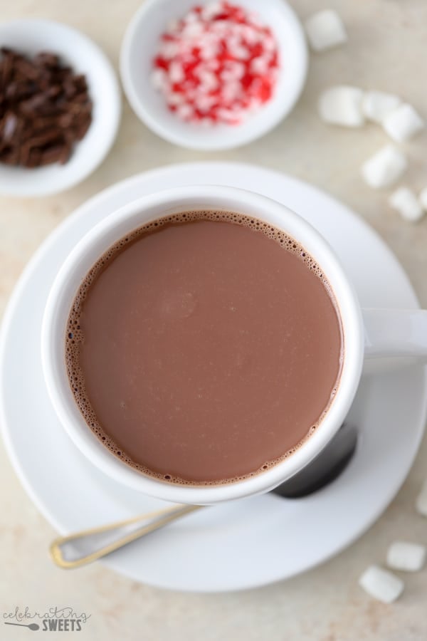 Homemade Hot Chocolate Celebrating Sweets