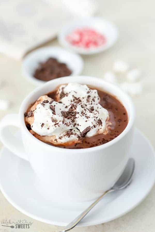 Hot chocolate recipe from Celebrating Sweets