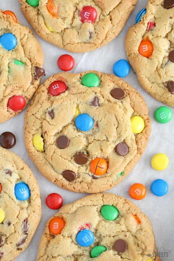 Chewy M&M Cookies Celebrating Sweets