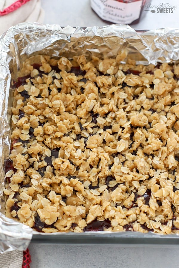 Jam Filled Oatmeal Bars