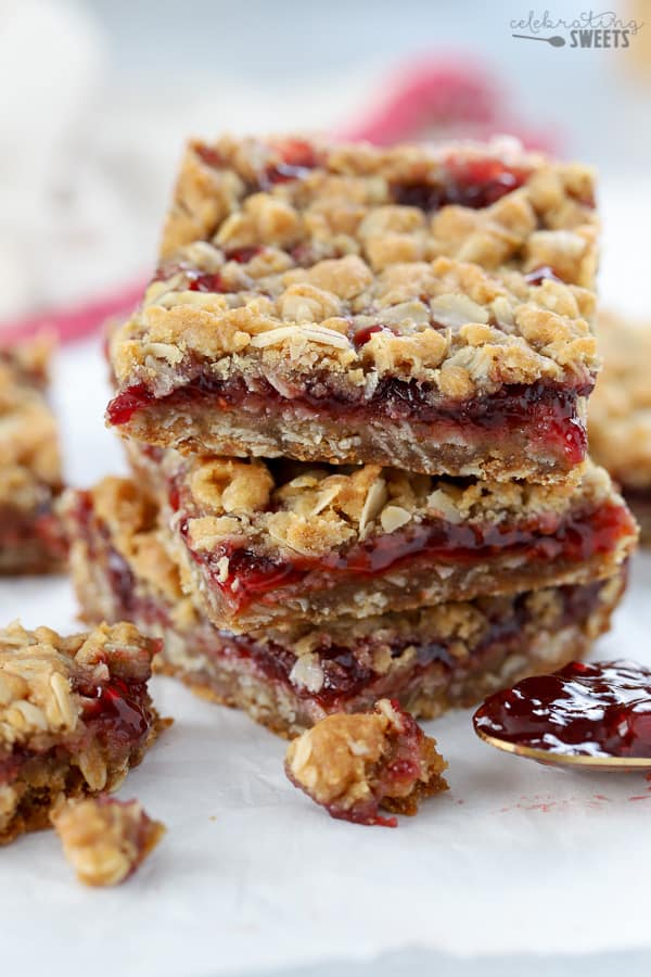 Jam Filled Oatmeal Bars