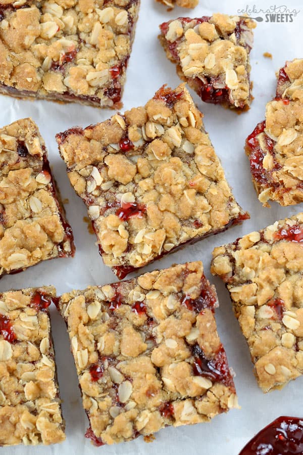 Jam Filled Oatmeal Bars