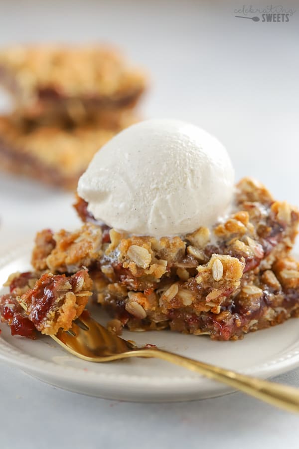 Jam Filled Oatmeal Bars