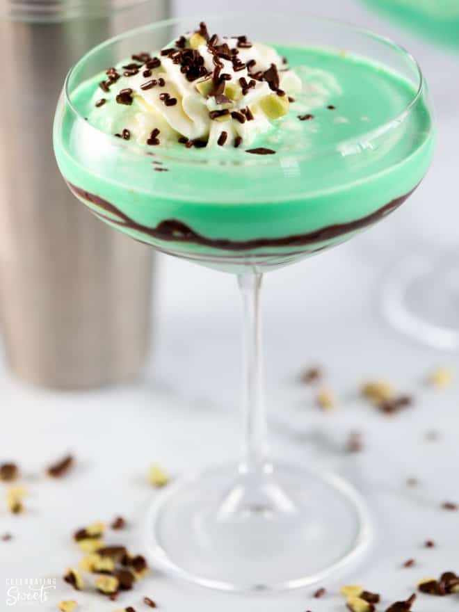 Grasshopper Cocktail - Celebrating Sweets