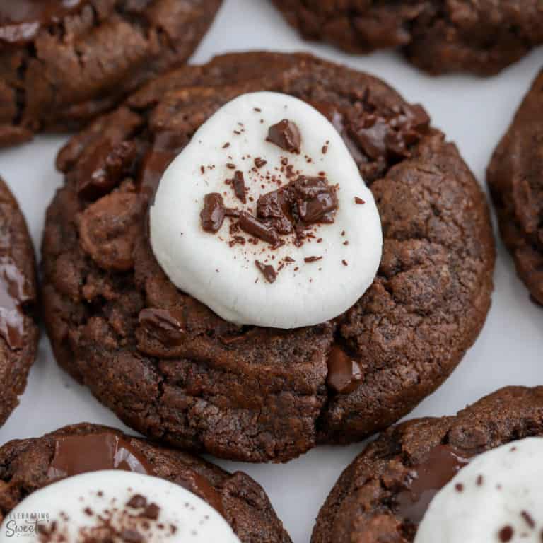 Hot Chocolate Cookies (soft and fudgy) - Celebrating Sweets