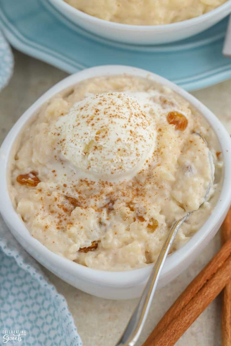 Creamy Rice Pudding (So Easy!) - Celebrating Sweets