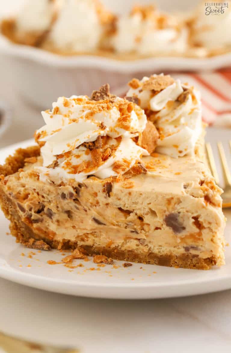 Easy Butterfinger Pie - Celebrating Sweets