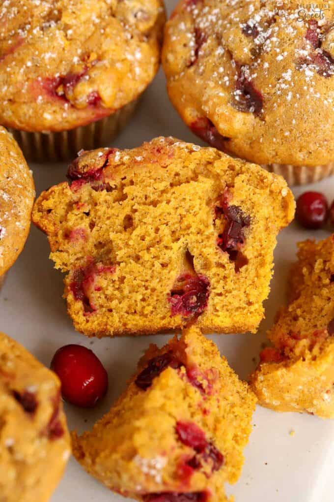 Pumpkin Cranberry Muffins Celebrating Sweets