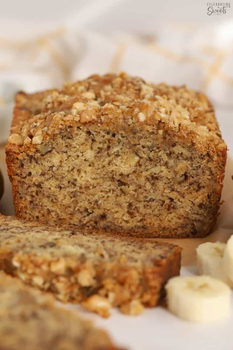 Moist Banana Nut Bread - Celebrating Sweets