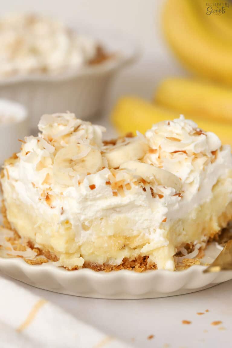 Coconut Banana Cream Pie - Celebrating Sweets