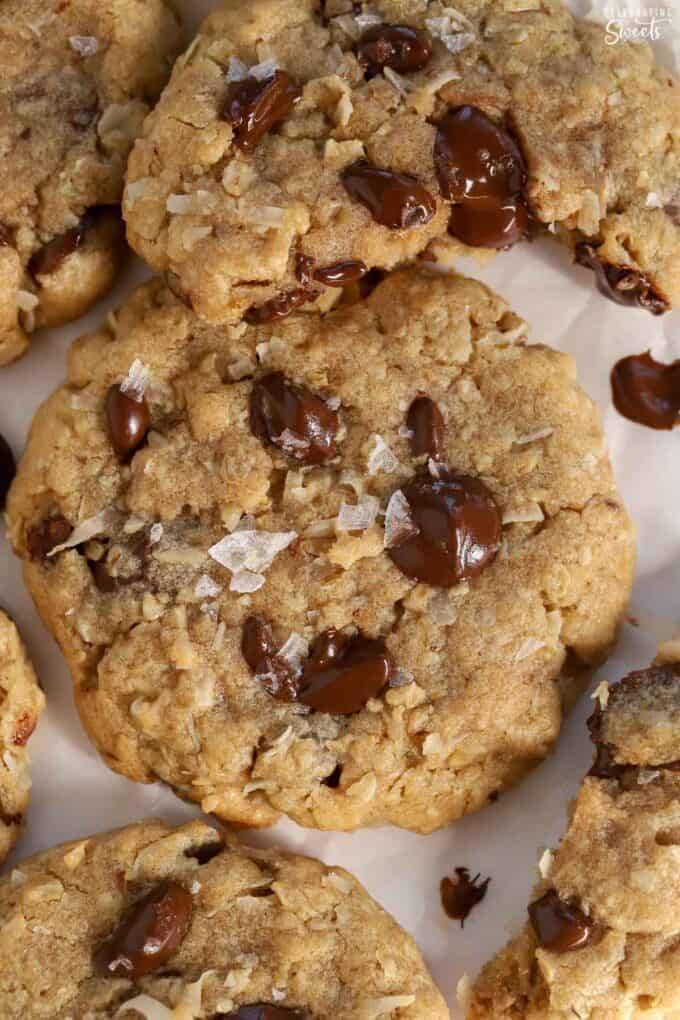 Oatmeal Coconut Chocolate Chip Cookies - Celebrating Sweets