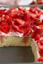 Strawberry Shortcake Sheet Cake - Celebrating Sweets