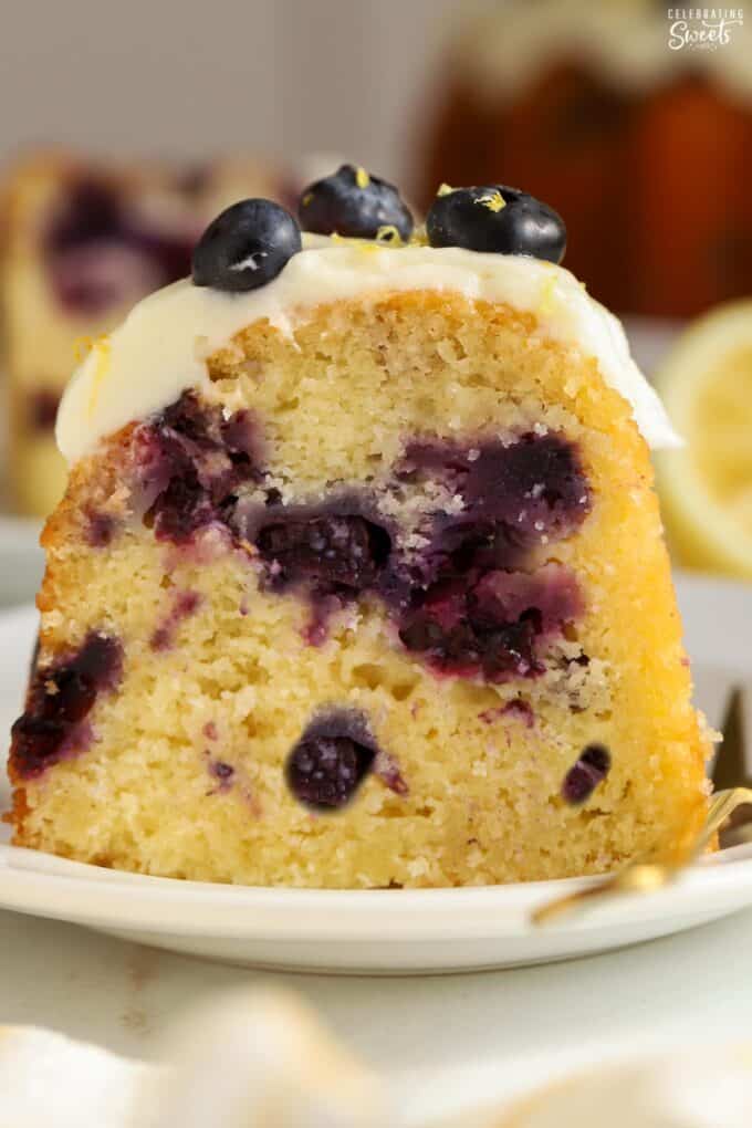 Lemon Blueberry Bundt Cake - Celebrating Sweets